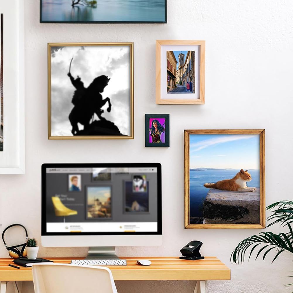Bloepum Hidden Photo Frame Storage, Secret Compartment Storage Box, Out of Sight Secret Hidden Jewelry Key Home Office Safe B