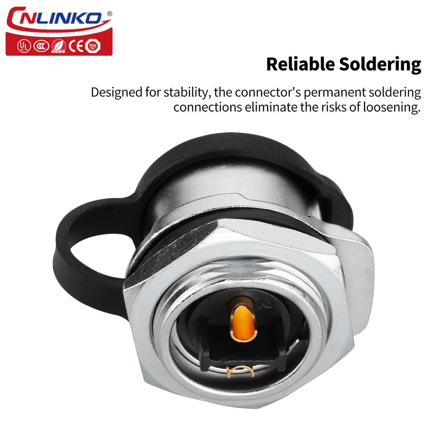 CNLINKO LP20 2 Pin Waterproof Connectors,IP68 Circular Connectors Fast Locking Plug,2-12 Pin Power Connector M20 Male Female Plug,LED Outdoor Lighting Connectors(2 Pin)