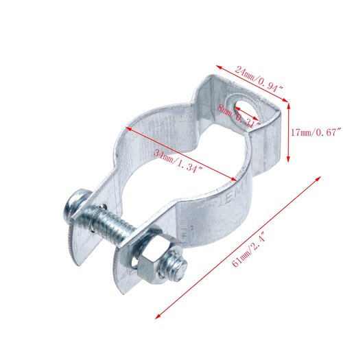 Mewutal 10pcs Conduit Hangers with Bolt 1" Conduit Clamps Conduit Clips Zinc Plated Steel Conduit Brackets for Rigid and EMT Conduit Mounting