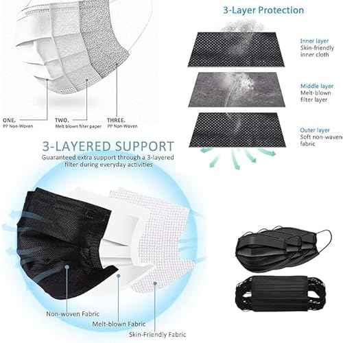 Disposable Face Mask,50 Pack Face Mask 3 Ply Filter Protection, Disposable Face Mask, 50 Disposable Protective Mask