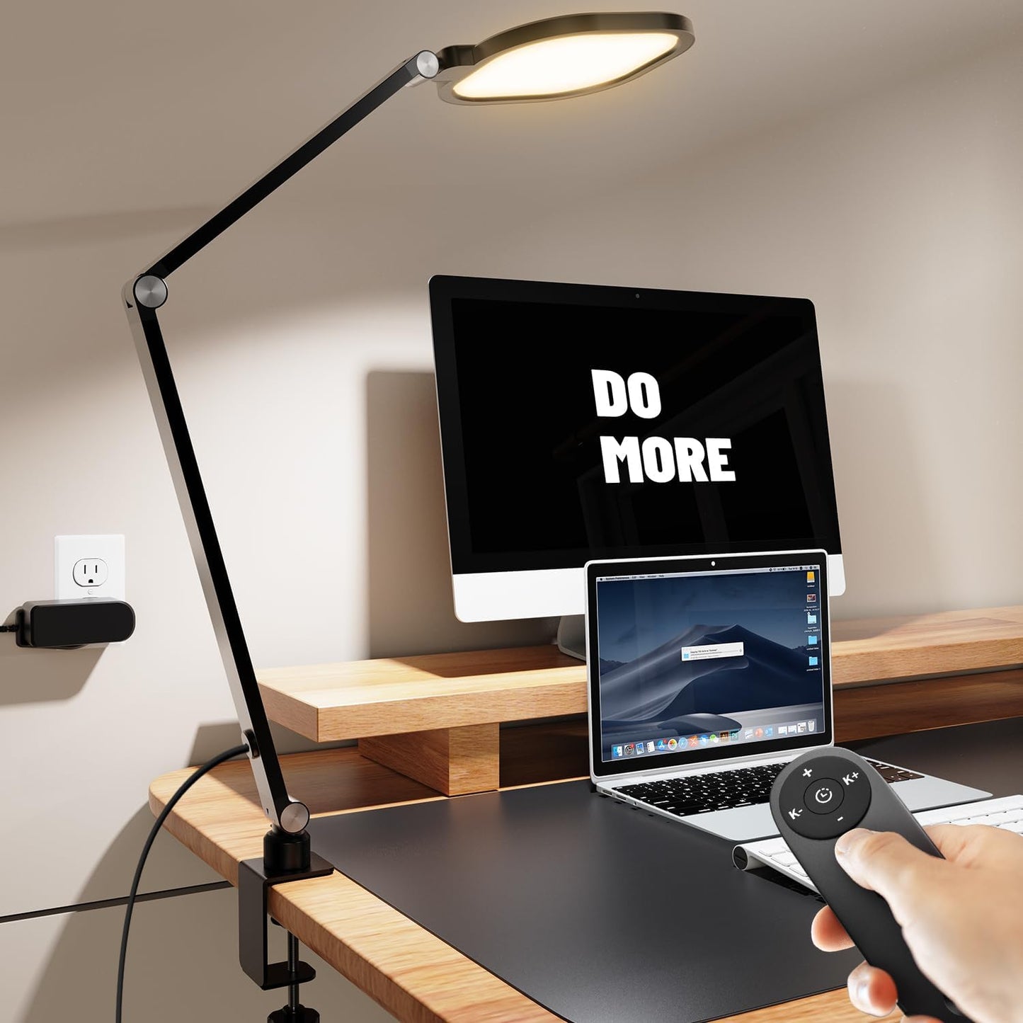 Video Conference Lighting for Zoom Meeting, Desk Lamps for Home Office, 30 Light Modes Desk Light, Ring Light for Desk with Flexible Stand & Memory Function for Zoom Lighting, Video Streaming, Drawing