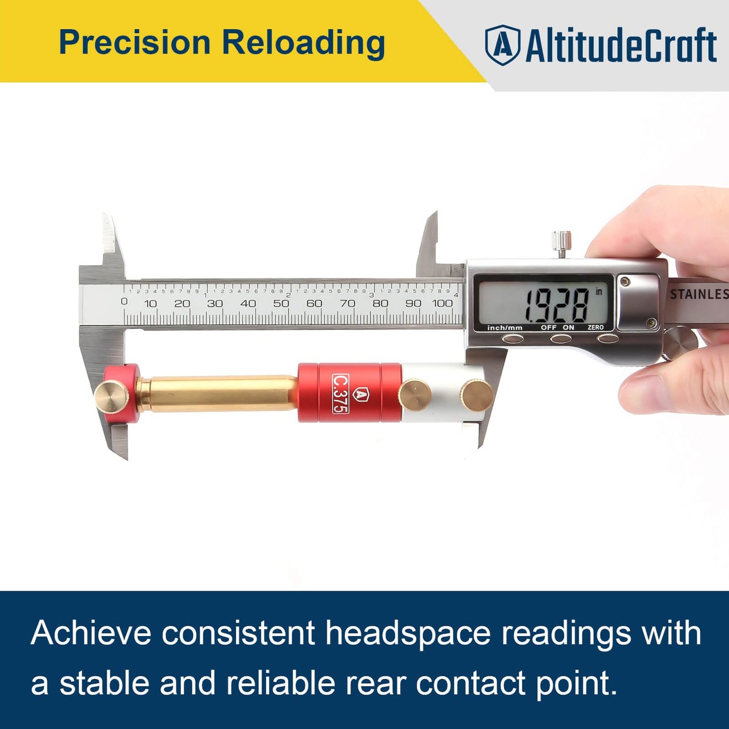 AltitudeCraft Anvil Base Kit for Headspace Measurements, Stable Platform for Precision Reloading, Improve Ogive and Shoulder Consistency