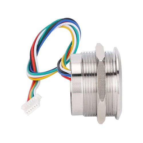 Fingerprint Scanner, R503 Circular Capacitive Fingerprint Identification Module Fingerprint Reader Fingerprint Cable Lock with 2 Color Indicator Light Fingerprint Identification