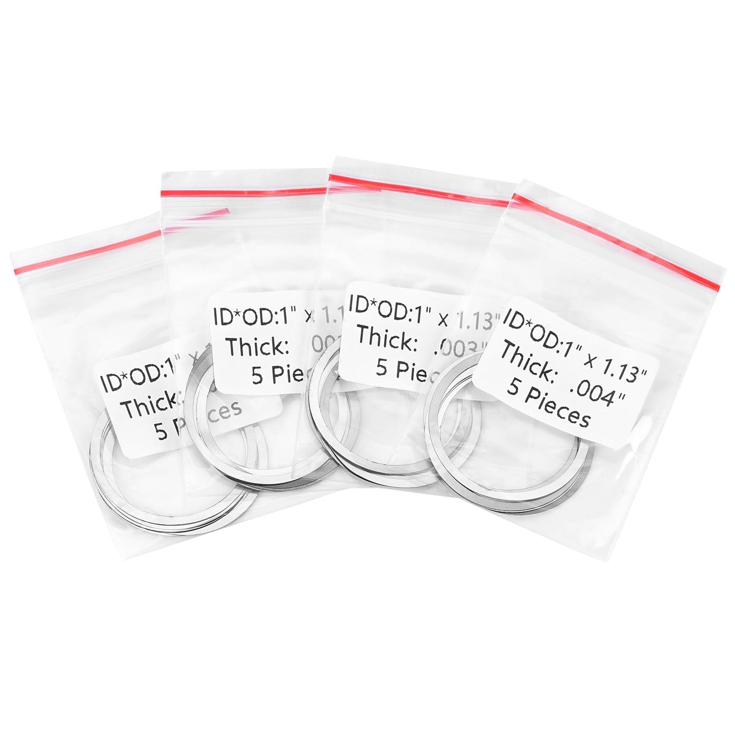 Barrel Nut Shim Kit, Barrel Shim Nuts Free Float Spacers Adjustment .001” .002” .003” .004” Thickness (20 Pack)
