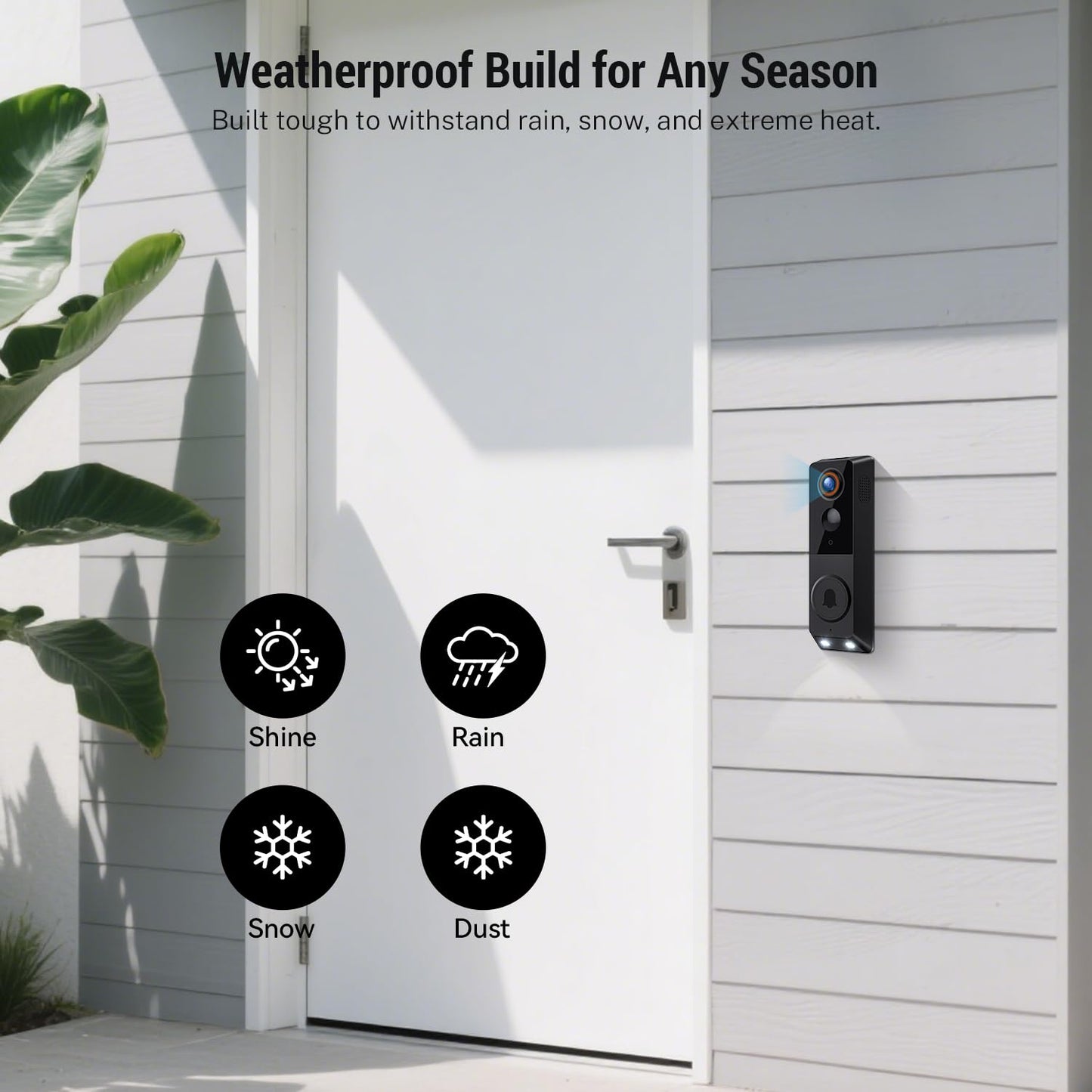 BoomChill 1080p Wireless Wi-Fi Video Doorbell Camera with Doorbell Receiver, Battery Powered, AI Human Detection, Color Night Vision, Two Way Talk, Cloud Storage