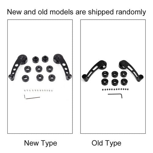 Klanata Window Crank, 2PCS Window Crank Handle Replacement Alloy Window Handle Riser Winder Crank Fit for Classic Car, Ergonomic Design for Easy Operation with Installation Tool (Black)