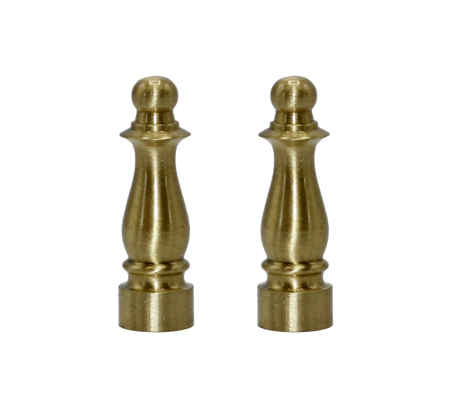 Creative Hobbies ELY1465 Solid Brass Finial for Lamp Shades 1-1/2 Inch Tall, Pack of 2