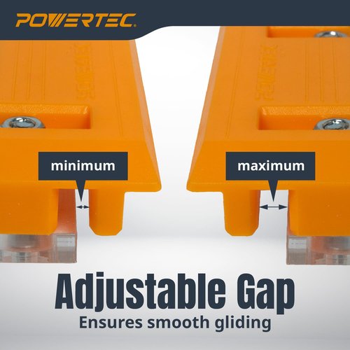 POWERTEC 72019 Router Guide Rail Adapter for DeWalt DWP611 and DCW600B Fixed Base Trim Routers - Compatible with Powertec, Makita, Festool, Milwaukee, Kreg ACS, WEN, Triton, Ridgid Guide Rails