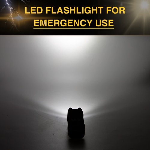 DARTMOOR Stun Gun Self Defense with 100lm Tactical Flashlight 120db Alarm Custom Holster & Ultra Powerful Rechargeable Phone Size for Men Women & Lanyard, Black