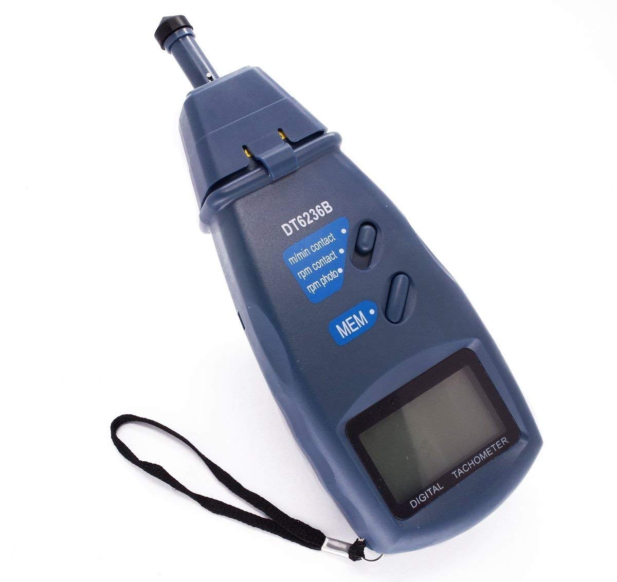 CyberTech 3 in 1 Tri-Mode Contact and Laser Non-Contact RPM Tach Digital Photo Tachometer and Linear Speed Surface Distance Measure Meter with Four Wheels