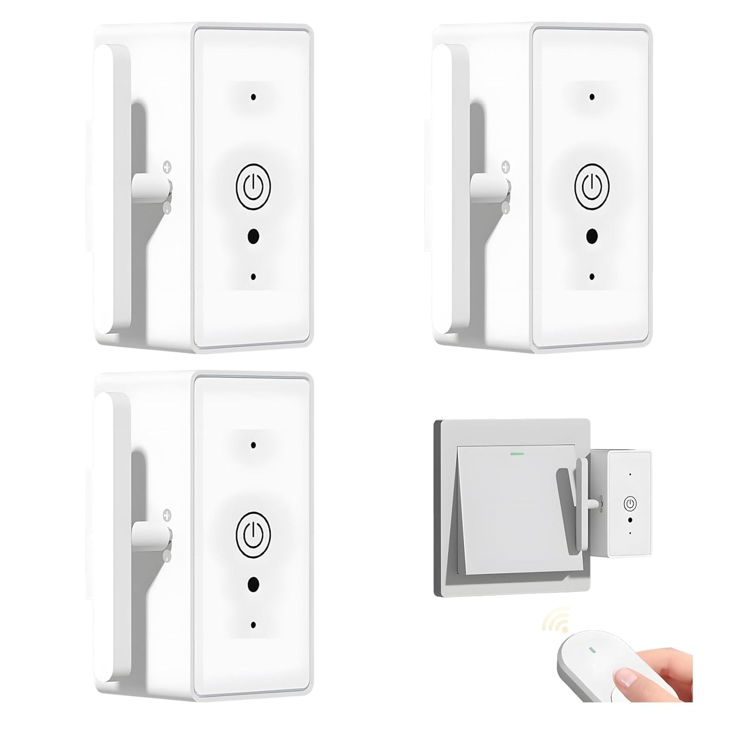 Intelligent Remote Control Switchs, Smart Light Switch with Remote, Single Pole One-Way Wall Switch, Smart Life & Remote Control, Neutral Wire Required, No Hub Needed (1 Pcs)