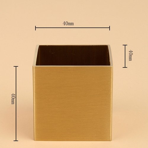 ZMTGLTG Square Brass Leg Caps - Furniture Feet Protectors for Wooden Chairs, Tables to Protect Floors from Scratches, Reduce Noise(4 Pack)(55 * 55 * 25mm)