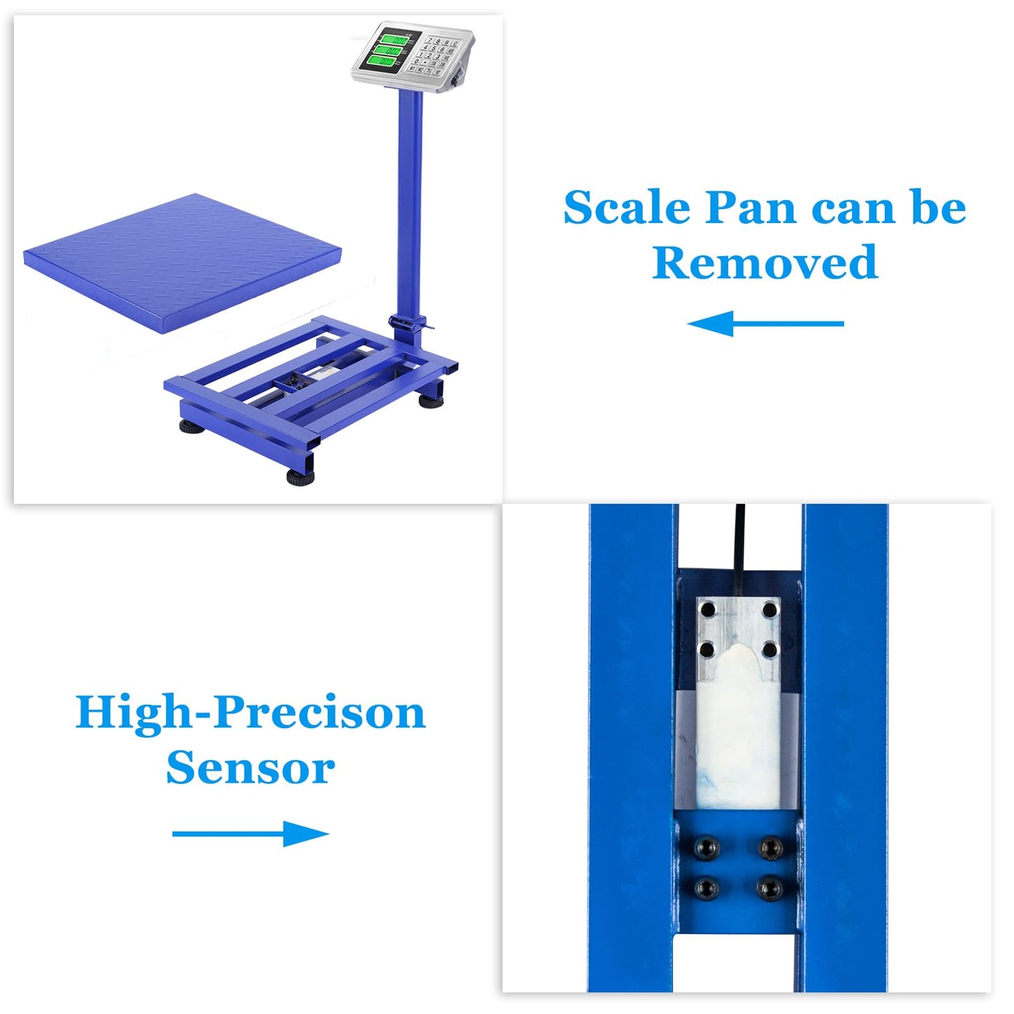 TUFFIOM 661lbs Weight Electronic Platform Scale,Digital Floor Heavy Duty Folding Scales,Stainless Steel High-Definition LCD Display,Perfect for Luggage Shipping Mailing Package Price