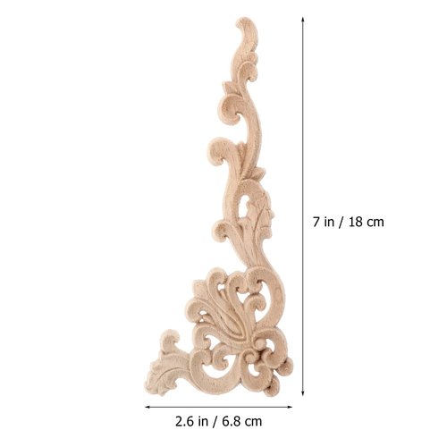 Chinese Style Wood Carved Onlay 4 pcs Wood Carved wood onlay applique corner onlay wood onlays for furniture Onlay Wood Carved Wooden Applique
