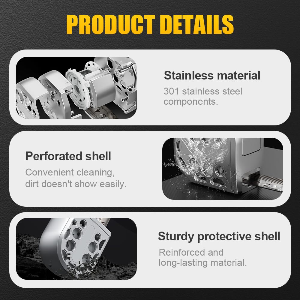 2025 New 16/25FT Stainless Steel Measuring Tape, Upgrade Waterproof Retractable Tape Hollow Retractable Tapes Measure, Strong Magnetism on The Bottom Portable Tapes Measure (Sliver, 25 FT)