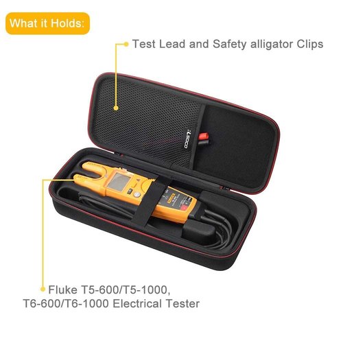 RLSOCO Hard Case for Fluke T5-600/T5-1000/T6-600/T6-1000/T6-1000 PRO Electrical Voltage, Continuity and Current Tester (Case Only)
