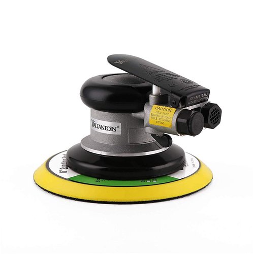 Valianto 6" Professional Air Random Orbital Palm Sander with 1pc 6" Backup Plate, Heavy Duty Dual Action Pneumatic Sander Silver