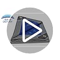 RAINDEWAY 8x10ft Blue/Silver Waterproof Poly Tarp Cover - 5.5 Mil Multipurpose