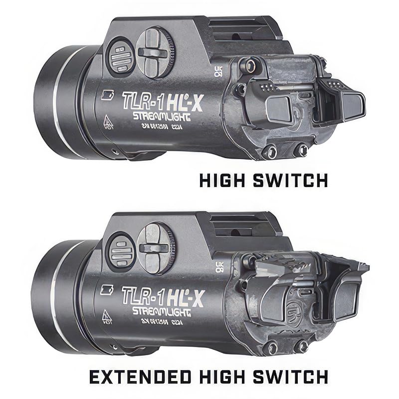 Streamlight 69501 TLR-1 HL-X USB 1500-Lumen 15000 Candela Rechargeable Rail-Mounted Tactical Weapon Light with Specific Compatibility Rail Locating Keys, Black