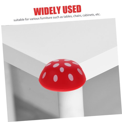 Totority 3pcs Cute Mushroom Pattern Table Corner Protectors Silicone Furniture Corner Guards for Adorable Edge Safety