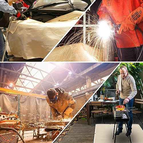 Welding Blanket,4x6 ft Fiberglass Blanket,Portable Fiberglass Fire Retardant Blanket,Welding Mat,Welding Fireproof Thermal Resistant Insulation¡¦