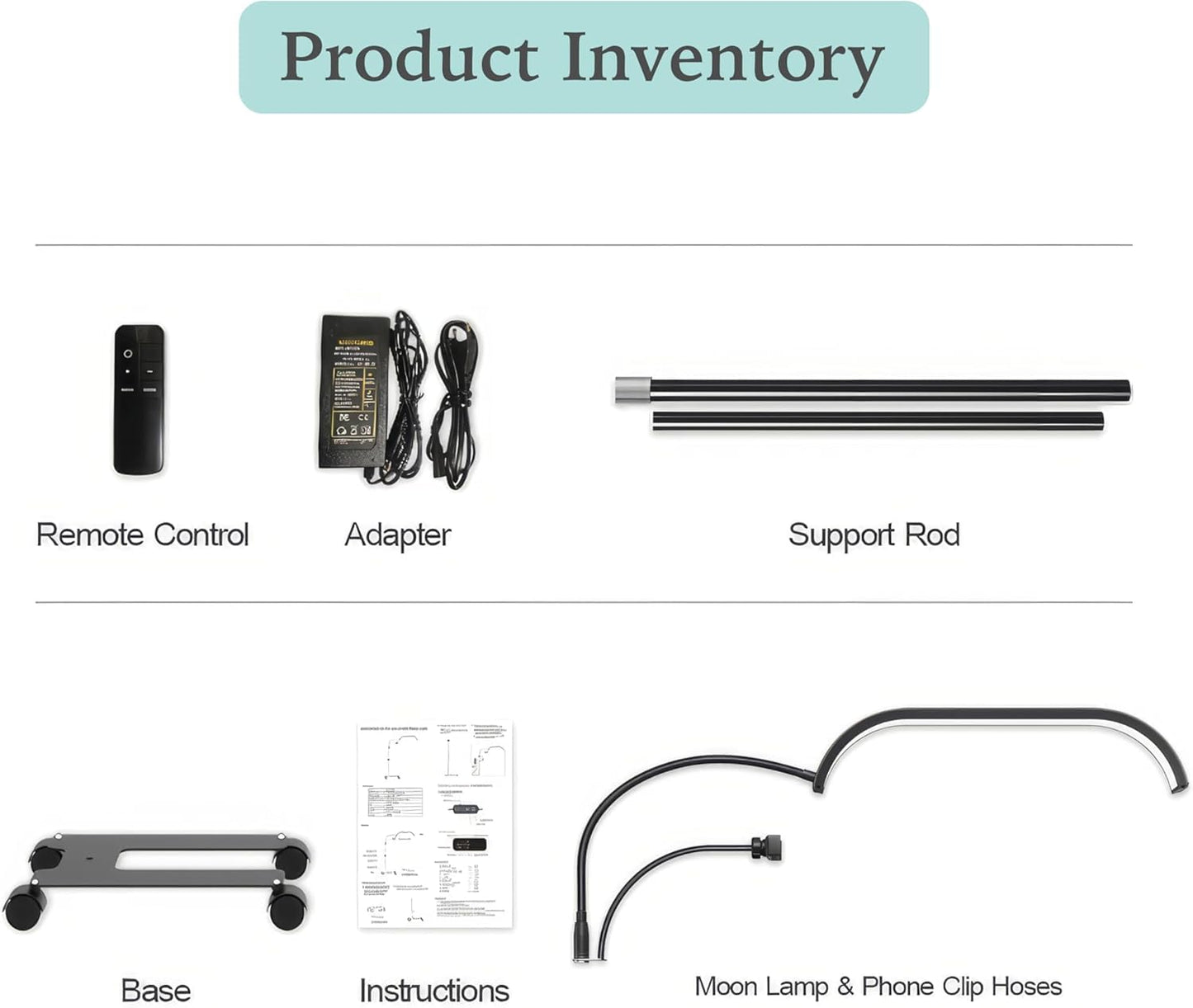 Hi_friend LED Floor Light, Half Moon Lamp for Lash Extension, Lighting for Beauty, Skincare, Lashes, Eyebrows, Filming Content Creation, Lash Lamp for Eyelash Tech