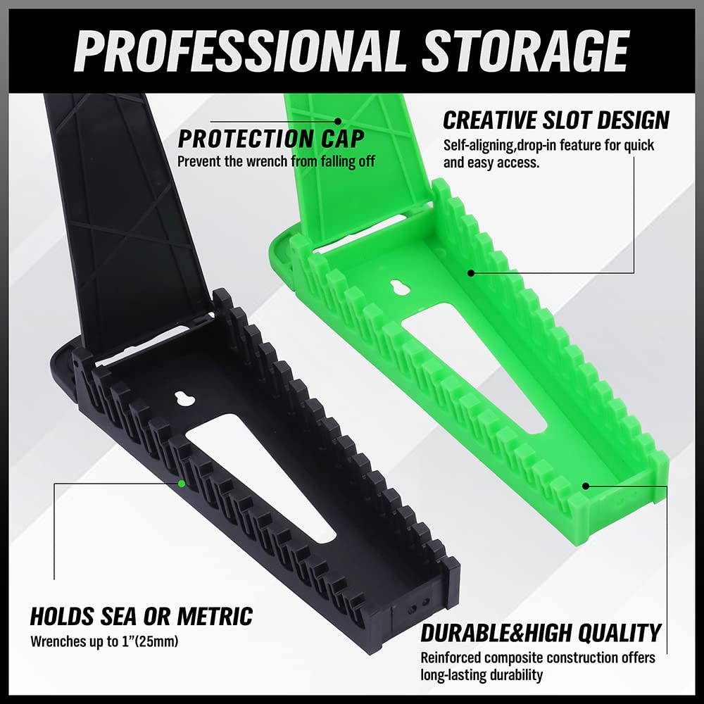 SWANLAKE Wrench Organizer Set, 30-Piece Wrenches Holder Set Includes Metric & SAE Wrench (30PCS WRENCH HOLDER)