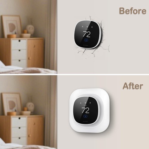 CaseBot Wall Plate for New 2025 ecobee Smart Thermostat Essential Thermostat, Practical and Stylish Trim Plate Bracket Cover Mount Holder, White