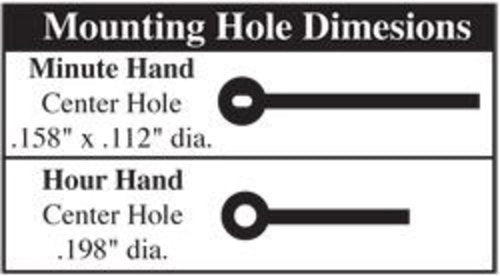 Specialty - Novelty Clock Hands, Tools, Crayons, Silverware, Fishing Rods, Wavy and Golf Clubs, Clock Hands (Wavy)