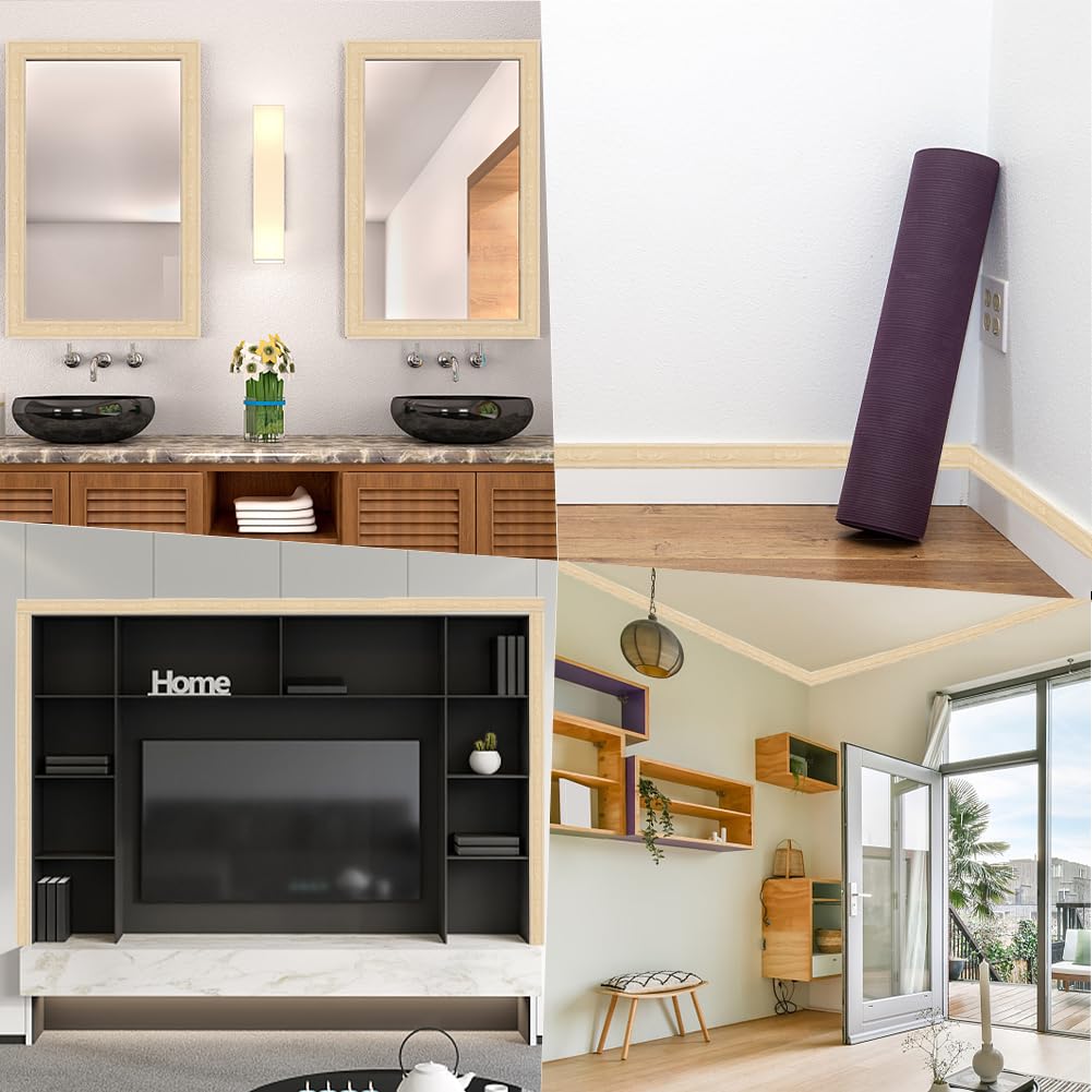 90.5x1.6 Wall ing Trim Lemon Yellow Crown Flexible Peel and Stick Foam Self Adhesive 3D Sticky Decorative Lines Skirting Sealing Frame Line Waterproof Wallpaper Border DIY Home