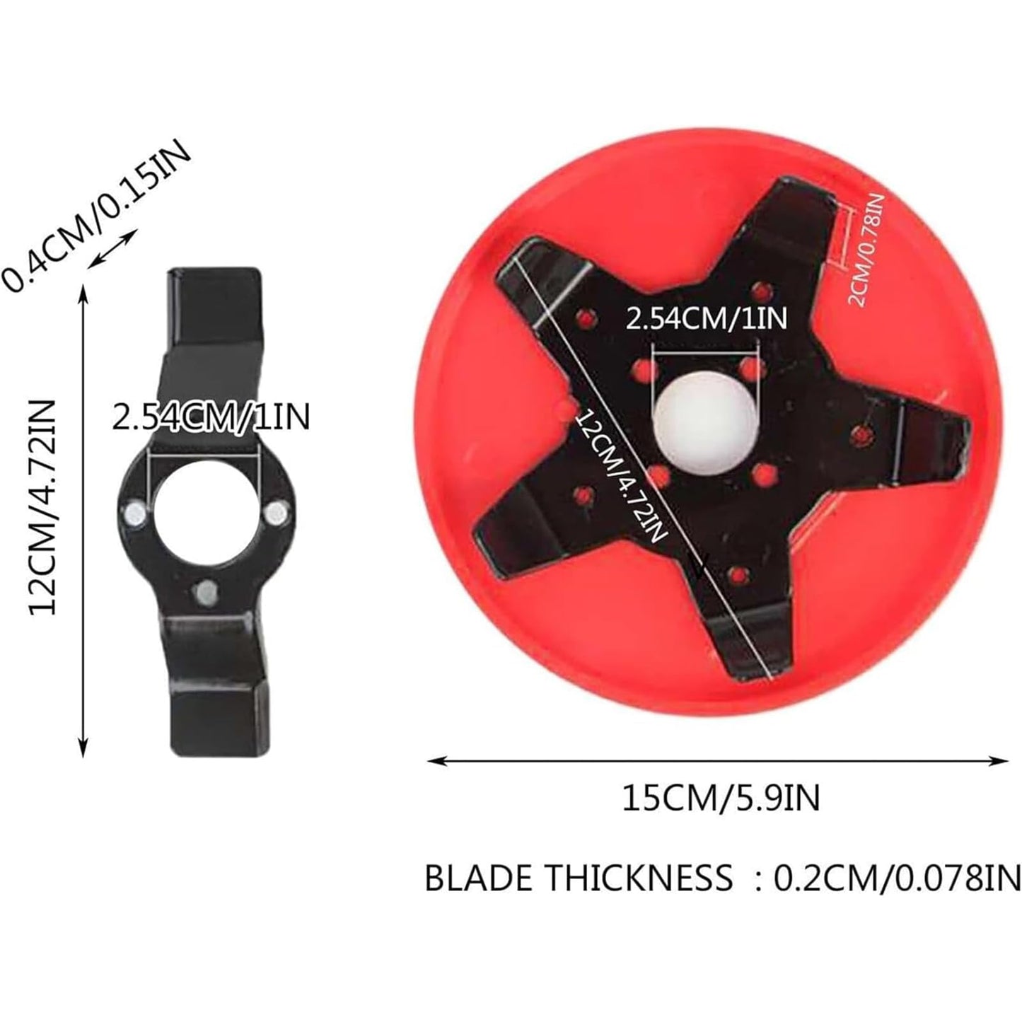 2025 New Weeding Plate, 6”Weeding Disc, Universal Star Blade Cutter Head for Trimmer, Heavy-Duty Manganese Steel Weeder Plate, with One Blade Replacement Heads (6 in, 1, Replacement Heads*1)