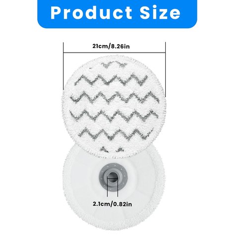 Gabrella 6 Pack 3897A Rotating Steam Mop Pads Replacement Compatible with SmartSteam Bissell SpinWave Scrubbing Steam Mop 3897A 3712C 3712W, Reusable Wave Pattern Pads