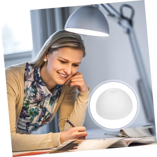 Hoement Mushroom Table Lamp Shade Plastic Lampshade for LED Bulbs Simple Cover for Bedroom and Living Room Decor Replacement Light Fixture Compatible Ceiling Fans 1-Pack
