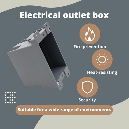YQSIYU 1-Gang PVC Old Work Switch/Outlet Electrical Box,14 cu.in.Old Work Electrical Box 1 Gang Extra Deep,ETL,for Home Improvement,Plastic Junction Box for Switches(1 Pack)