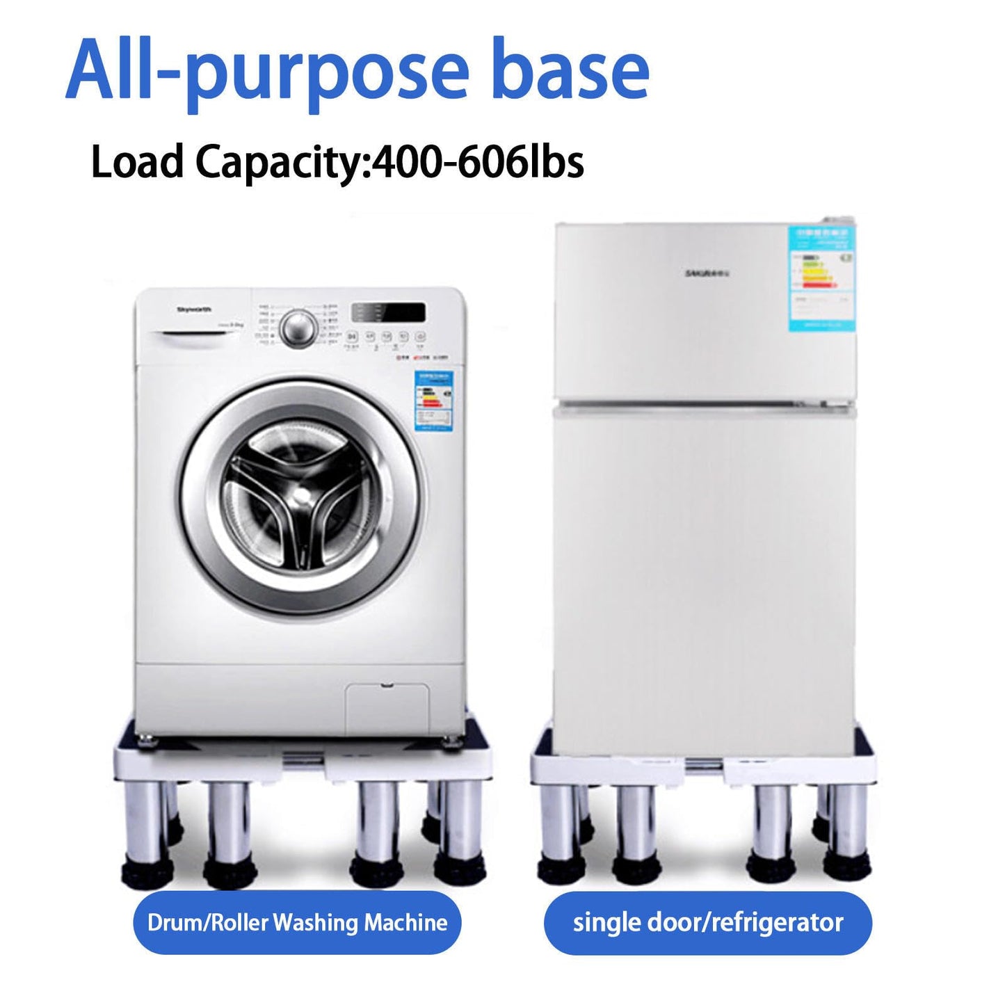 Washer Stands Pedestal 28 Wide Universal Load 880LB/400KG Base Stand for Washer Refrigerator Washing Machine Dryer Increase 3.9-9.8inch Height,Grey8Foot-15cm