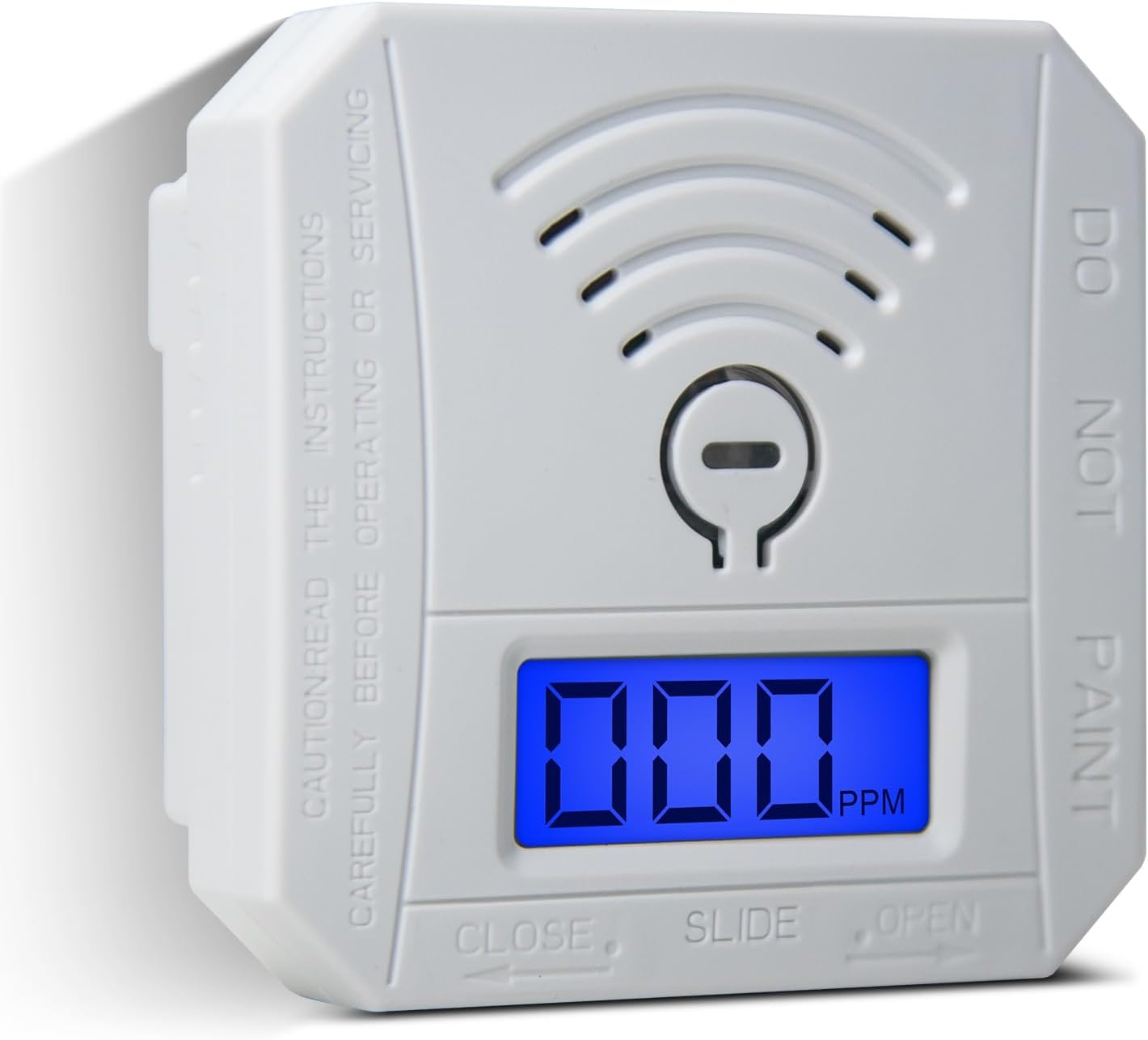 TALLPOWER Carbon Monoxide Detector,CO Gas Monitor Alarm,CO Sensor with LCD Digital Display and Sound Warning,CO Alarm with Sensitive CO Sensor,Battery Powered,for Home,Bedroom,Warehouse (1 Pack)