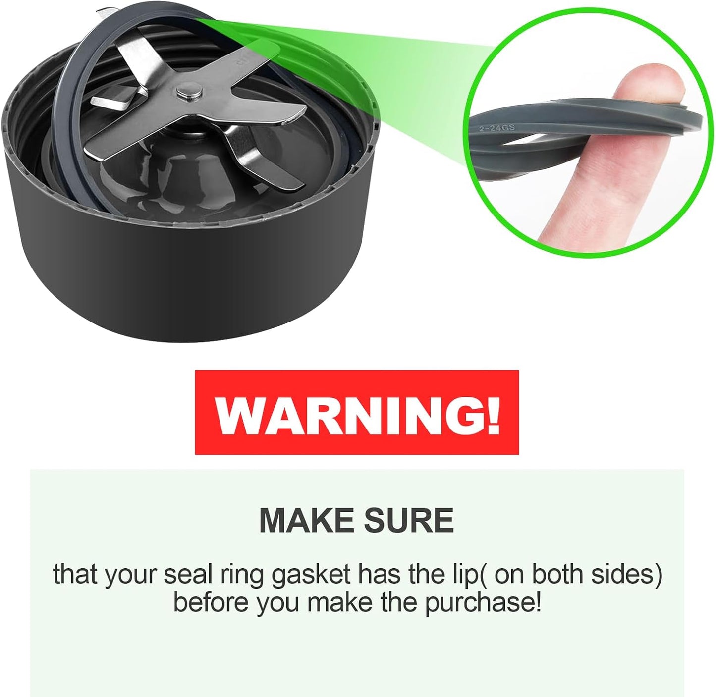 3PCS Premium Gasket Replacement Parts and Accessories for Nutribullet 900 Series Blender 600W and 900W, Rubber Seal Rings Compatible with Nutribullet Pro 900