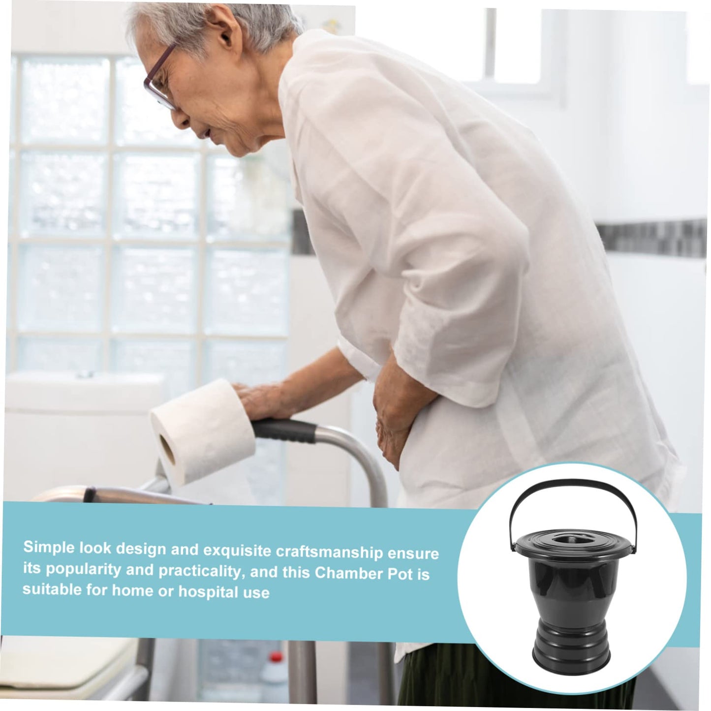 Gatuida Plastic Urinal Lid Thickened Home Spittoon Easy to Carry Patient Home Use Construction Polycarbonate Roofing Sheets