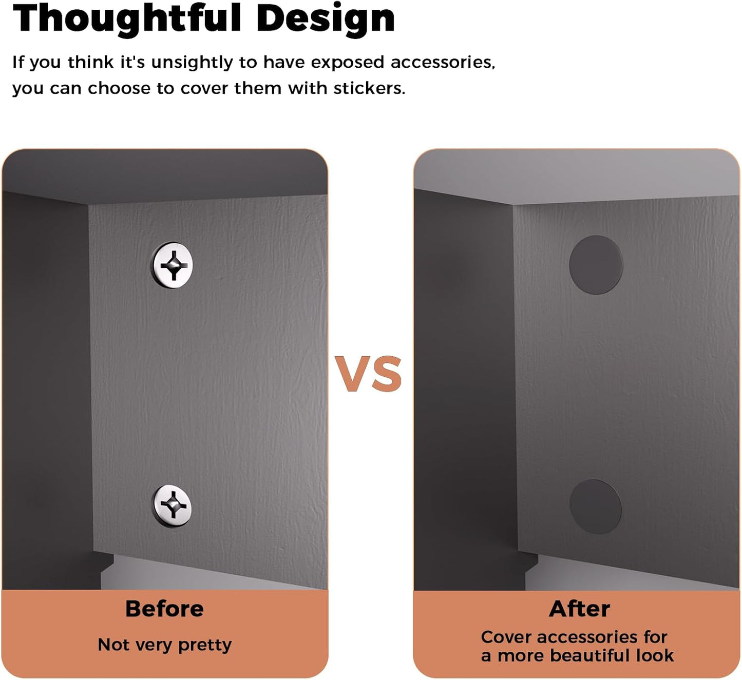 Bathroom Vanity with Sink, 30" Wall Mounted Floating Vanity Cabinet, Modern Bathroom Sinks with LED Light, Metal Handle & Double Soft-Close Doors, Black