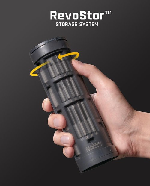 Fanttik E2 Ultra 3.7V Mini Electric Screwdriver, Cordless Screwdriver, Max 0.6N.m, 50 Magnetic Bits, 5/32'' Hex, Magnetic Storage, Repair Tool for Electronics, Camera, Laptop, and PC Build (Grey)