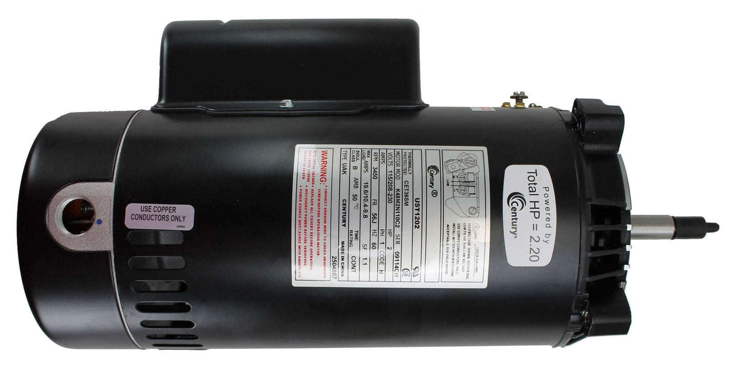 Century Electric UST1202 2-Horsepower Up-Rated Round Flange Replacement Motor (Formerly A.O. Smith)