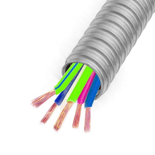 Qlvily 1/2 inch x 50ft Flexible Electrical Conduit, Iron Galvanized Access Line Conduit, for Manage and Protect Home and Industrial Wires