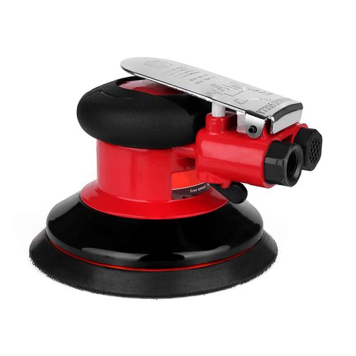 Ouya 5" Air Random Orbital Sander, Red Dual Action Pneumatic Orbit Polisher for Polishing Sanding Waxing