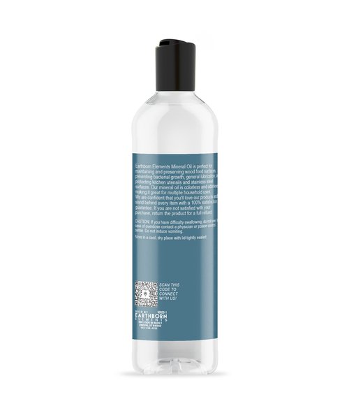 Earthborn Elements Mineral Oil 8 fl oz, Pure & Undiluted, No Additives Clear