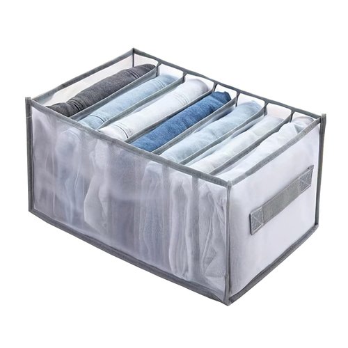 7 Grids Drawer Organizers, Folded Clothes Organizer for Closet, Clothing Storage Bins, Washable Foldable Drawer Clothes Compartment Storage Box