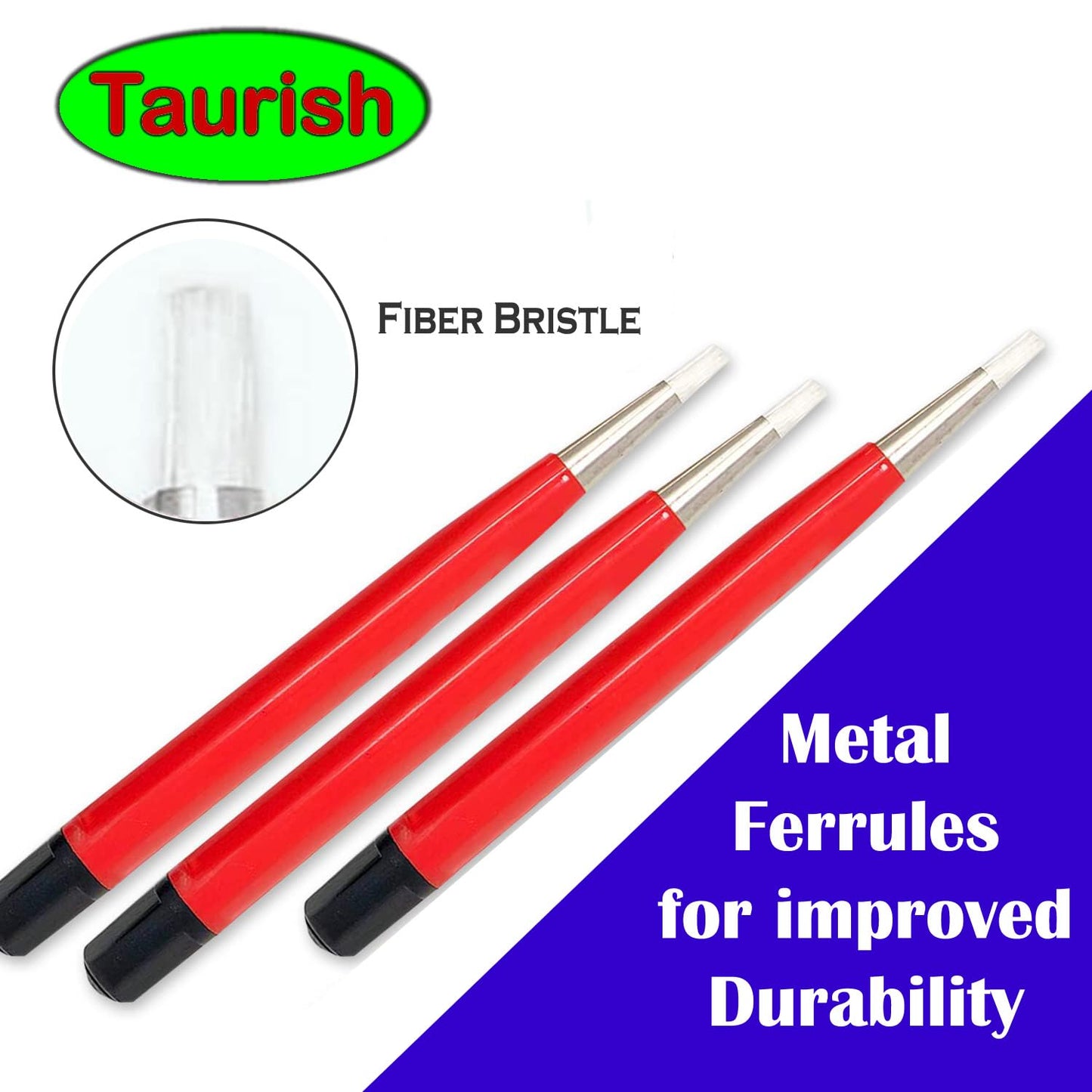 TAURISH Fiberglass Scratch Brush Pen 3 Pack Jewelry Watch Coin Cleaning Electronic Applications Rust and Corrosion Removal