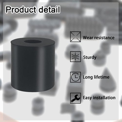 12 PCS Multi Purpose Rubber Spacer 1 Inch OD x 3/8 Inch ID x 1 Inch Thickness, Rubber Bushing Anti Vibration Spacer Thick Rubber Washers for Home and Car