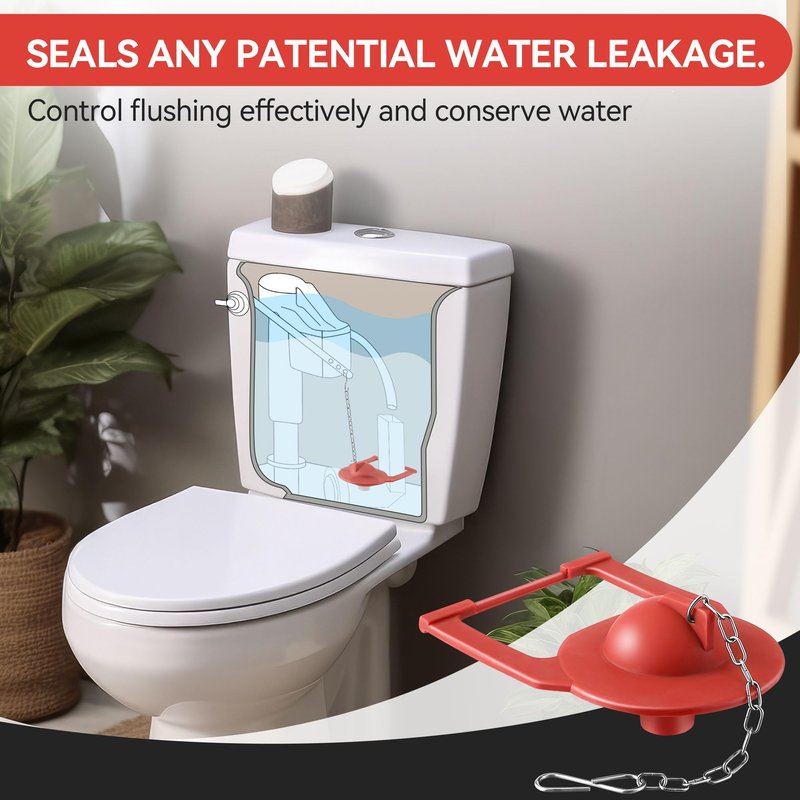 Saillong 2PCs Toilet Flapper Replacement Compatible with Kohler Parts 84995 and 1000490, 2 Inch Rubber Toilet Flapper Replacement with Stainless Chain, Water Conserving