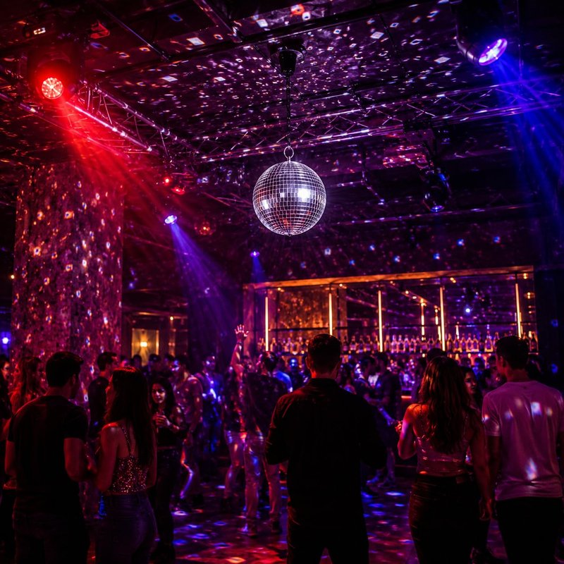 Alytimes Mirror Disco Ball - 8-Inch Cool and Fun Silver Hanging Party Disco Ball –Big Party Decorations, Party Design