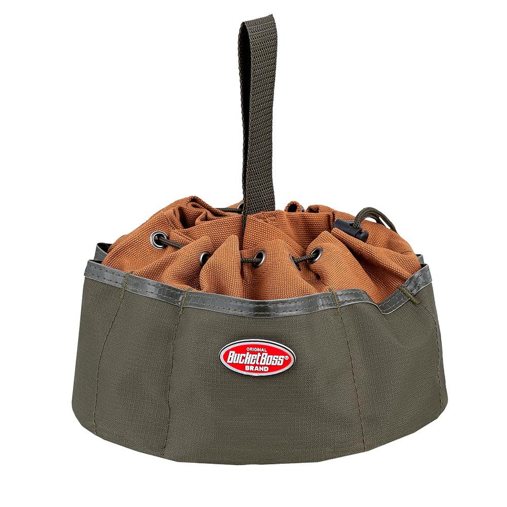 Bucket Boss 25001 Canvas Organizer Parachute Bag with 19 Pockets for Nails,Screws, and Bolts in Brown (Pack of 6)